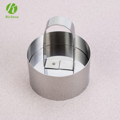 Stainless steel DIY Dessert ring with pusher Mousse Cake Mold